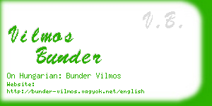 vilmos bunder business card